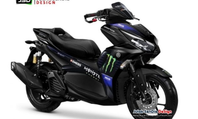 Stiker motor Aerox, decal custom Aerox, modifikasi decal motor.